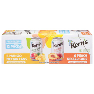 Kerns Nectar Mango Peach Fridge Pack - 12-11.5 Fl. Oz. - Image 3