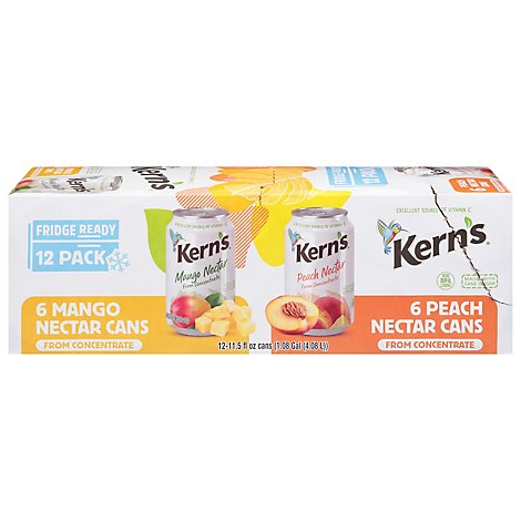 Kerns Nectar Mango Peach Fridge Pack - 12-11.5 Fl. Oz.
