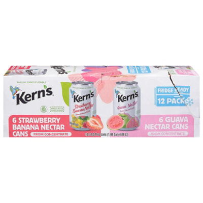 Kerns Nectar Strawberry Banana Guava Fridge Pack - 12-11.5 Fl. Oz. - Image 3