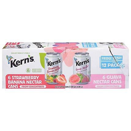 Kerns Nectar Strawberry Banana Guava Fridge Pack - 12-11.5 Fl. Oz. - Image 1