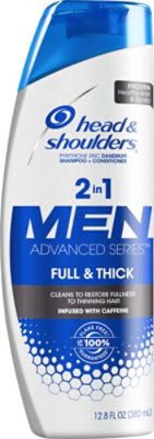 Head & Shoulders Full and Thick Anti Dandruff 2 in 1 Shampoo and Conditioner - 21.9 Fl. Oz. - Image 2