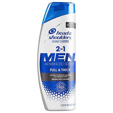 Head & Shoulders Full and Thick Anti Dandruff 2 in 1 Shampoo and Conditioner - 21.9 Fl. Oz. - Image 1