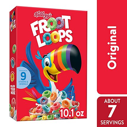 Froot Loops Fruit Flavored Breakfast Cereal Original - 10.1 Oz - Image 1