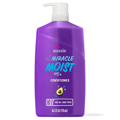 Aussie Miracle Moist with Avocado & Jojoba Oil Paraben Free Conditioner - 26.2 Fl. Oz. - Image 1