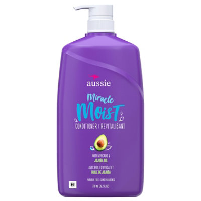 Aussie Miracle Moist with Avocado & Jojoba Oil Paraben Free Conditioner - 26.2 Fl. Oz.