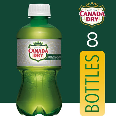 Canada Dry Zero Sugar Ginger Ale Soda Bottles - 8-12 Fl. Oz. - Image 3