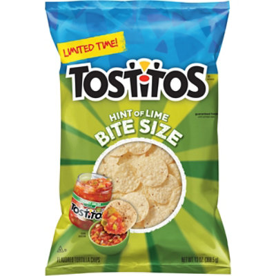Tostitos Hint Of Lime Bite Size - 13 Oz