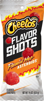 CHEETOS Flamin Hot Cheese Flavored Snacks Flavor Shots Asteroids - 1.25 Oz - Image 2