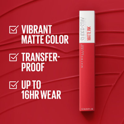 Maybelline Super Stay Matte Ink City Edition Liquid Lipstick Makeup Self-Starter - 0.17 Fl. Oz. - Image 2