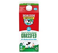 Horizon Organic Milk Grassfed 2% Milkfat Reduced Fat Half Gallon - 64 Fl. Oz.
