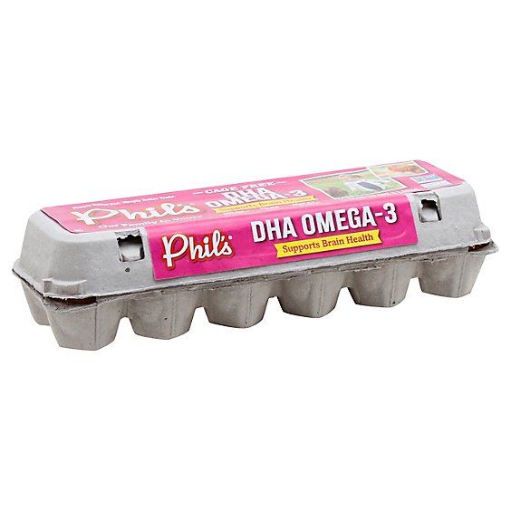 Phils Non Gmo Om3 Dha Brown Eggs - 12 Count