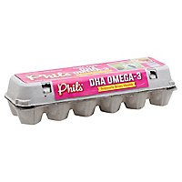 Phils Non Gmo Om3 Dha Brown Eggs - 12 Count - Image 1