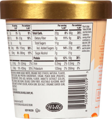 Halo Top Ice Cream Light Peaches & Cream 1 Pint - 473 Ml - Image 6