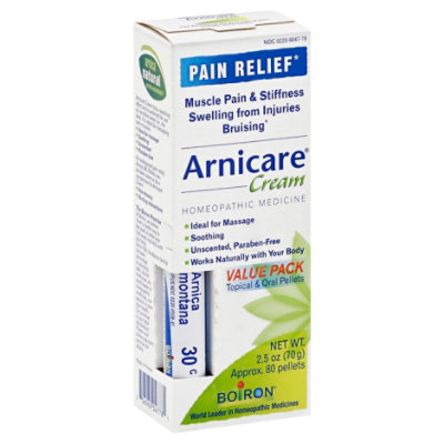 Arnicare Cream Topical & Oral Pellets Pain Relief Value Pack - 2.5 Oz -  Albertsons