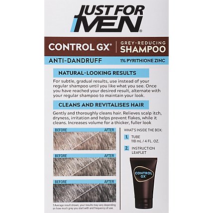 Just For Men ControlGX Shampoo Grey Reducing Anti Dandruff - 4 Fl. Oz. - Image 5