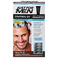 Just For Men ControlGX Shampoo Grey Reducing Anti Dandruff - 4 Fl. Oz. - Image 2