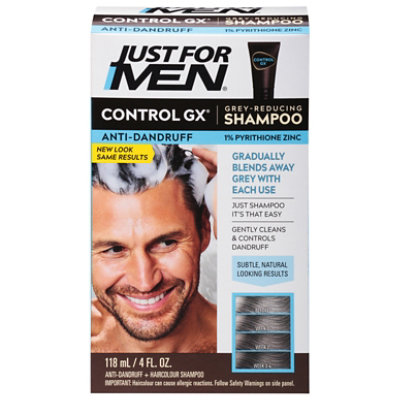 Just For Men ControlGX Shampoo Grey Reducing Anti Dandruff - 4 Fl. Oz.