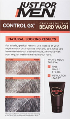 Just For Men ControlGX Beard Wash & Conditioner Grey Reducing - 4 Fl. Oz. - Image 5