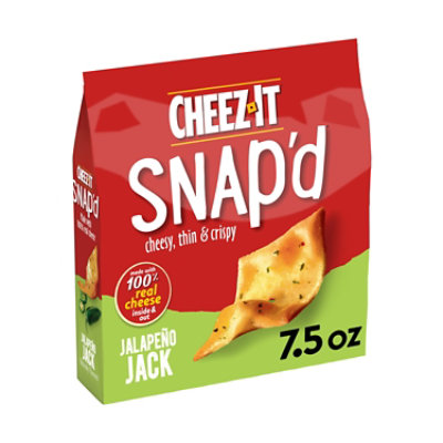 Cheez-It Snapd Cheese Cracker Chips Thin Crisps Jalapeno Jack - 7.5 Oz