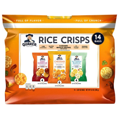 Quaker Rice Crisps Popped Gluten Free Variety Pack - 14-0.67 Oz