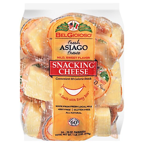 BelGioioso Asiago Snack Cheese Bag - 18 Oz