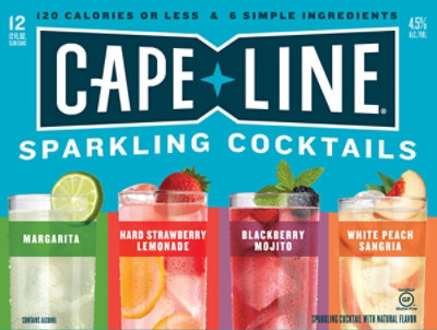 Cape Line Sparkling Cocktails Gluten Free Variety Pack 4.5% ABV In Cans - 12-12 Fl. Oz. - Image 6