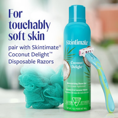 Skintimate Coconut Delight Moisturizing Womens Shave Gel - 7 Oz - Image 5