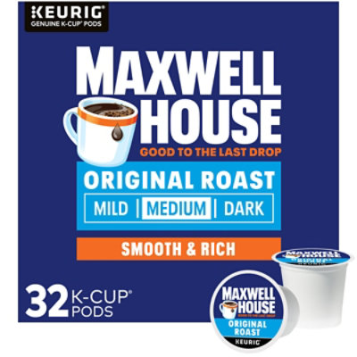 Maxwell House Original Roast Medium Roast K-Cup® Coffee Pods - 32 Count - Image 1