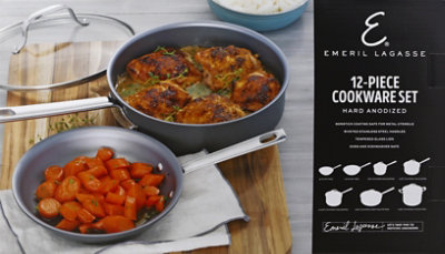 Emeril Hard Anodized 12pc Set - 12 Count - Image 4