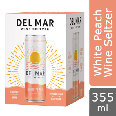 Del Mar White Peach Wine Seltzer Can - 4-12 Fl. Oz. - Image 1