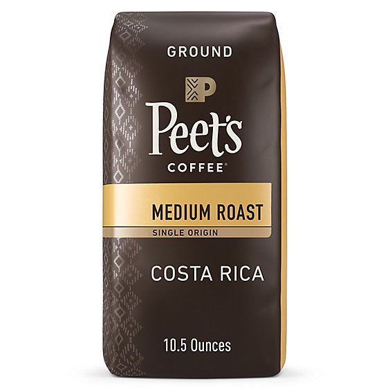 Peet's Coffee Single Origin Costa Rica Medium Roast Ground Coffee Bag - 10.5 Oz