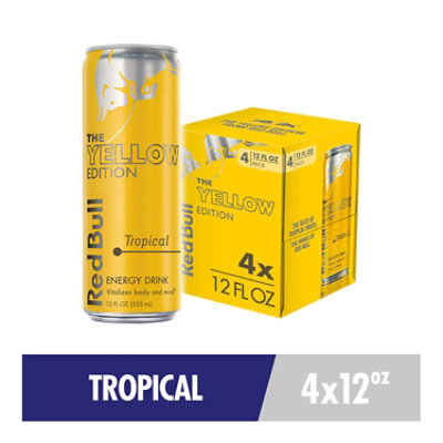 Red Bull Yellow Edition Energy Drink Tropical 114mg Caffeine - 4-12 Fl. Oz.