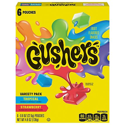 Fruit Gushers Flavored Snacks Strawberry Splash & Tropical - 4.8 Oz - Image 2