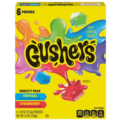 Fruit Gushers Flavored Snacks Strawberry Splash & Tropical - 4.8 Oz