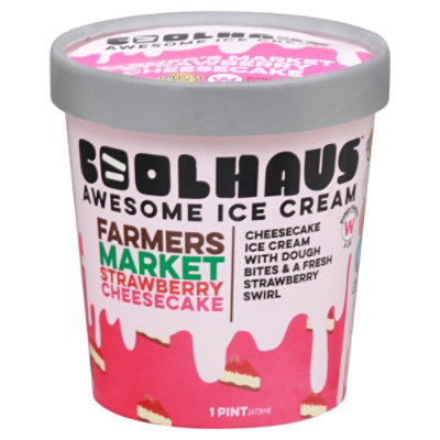 Coolhaus Ice Cream Farmers Market Strawberry Cheesecake 1 Pint 473 Ml Acme Markets