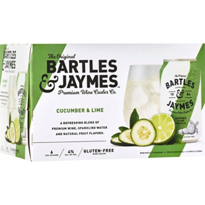  Bartles & Jaymes Cucumber Lime Wine Cooler Single Serve Cans - 355 Ml 