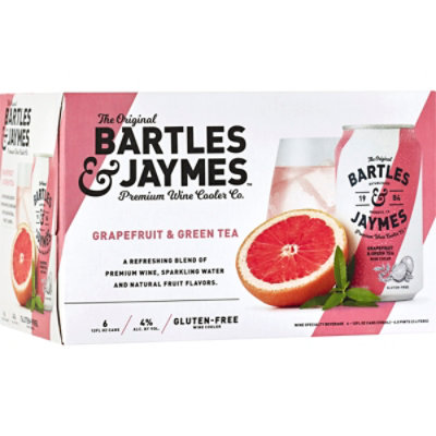  Bartles & Jaymes Grapefruit Green Tea Wine Cooler Single Serve Cans - 355 Ml 