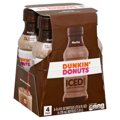 Dunkin Donuts Iced Coffee Beverage Mocha Bottle - 13.7 Fl. Oz. - Shaw's