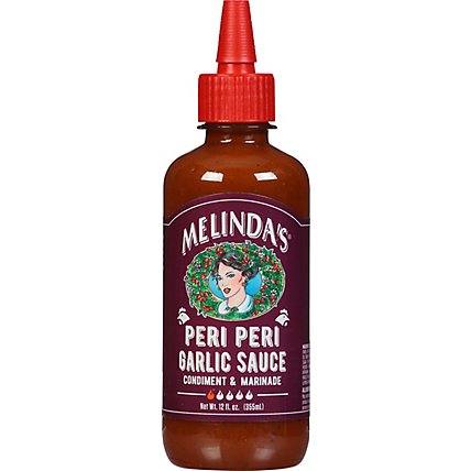 Melindas Sauce Hot Peri Peri Grlic - 12 Oz - Image 2