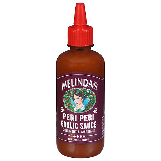 Melindas Sauce Hot Peri Peri Grlic - 12 Oz