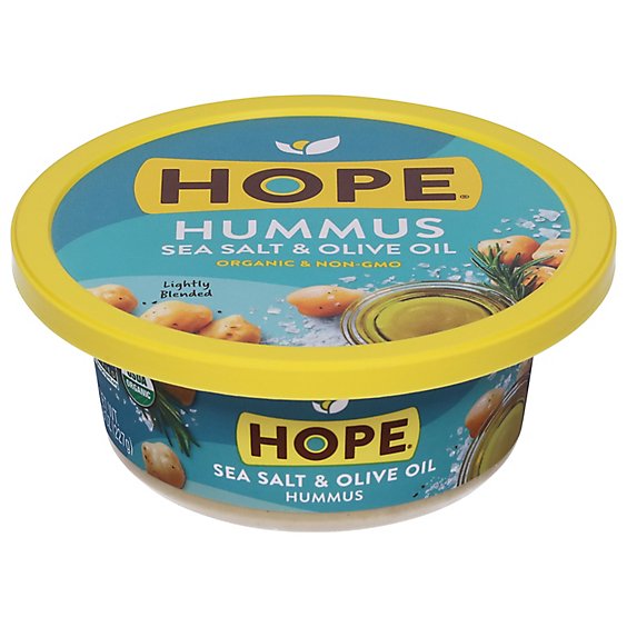 Hope Foods Organic Sea Salts & Olive Oil Hummus - 8 Oz