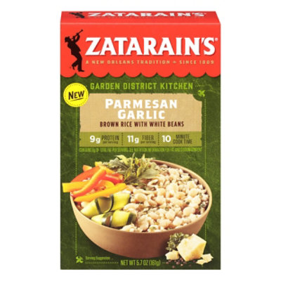 Zatarains Garden District Kitchen Brown Rice Parmesan Garlic - 5.7 Oz