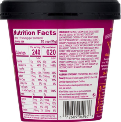 Alden's Organic Dough Yeah Cookie Dough Fudge Ice Cream - 14 Fl. Oz. - Image 6