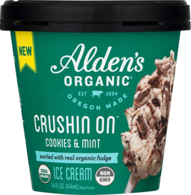 Alden's Organic Crushin On Cookies & Mint Ice Cream - 14 Oz. - Image 2