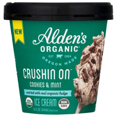 Alden's Organic Crushin On Cookies & Mint Ice Cream - 14 Oz. - Image 1
