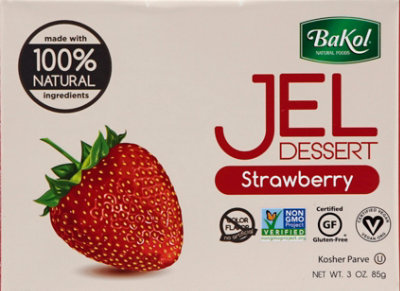 Bakol Jel Dessert Strawberry - 3 Oz - Image 1