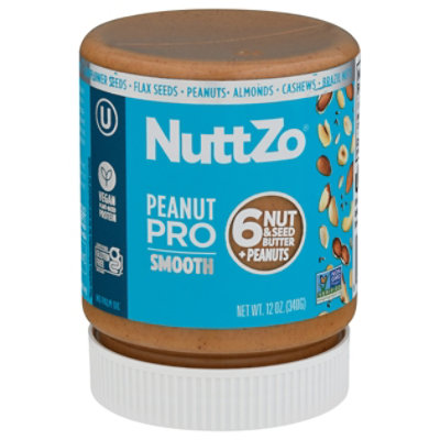 NuttZo Multi Nut And Seed Butter Peanut Pro Smooth - 12 Oz - Image 3