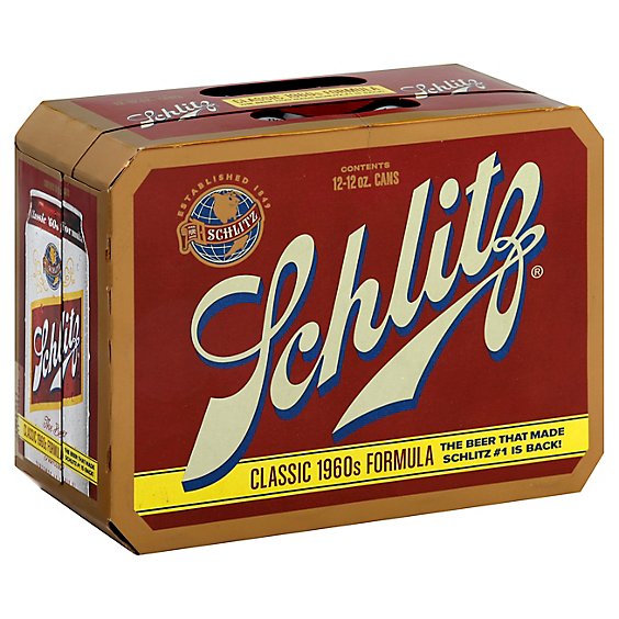 Schlitz Beer Cans - 12-12 Oz
