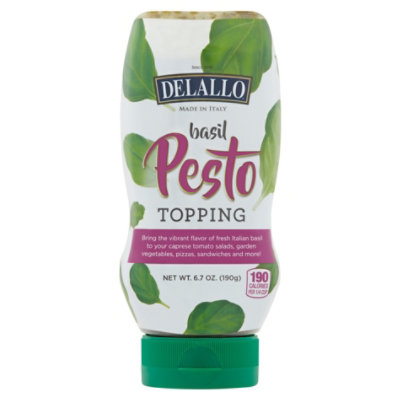 DeLallo Sauce Pesto Basil - 6.7 Oz - Image 3