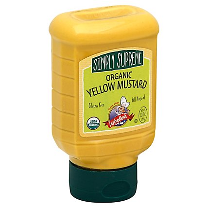 Woebers Simply Supreme Mustard Organic Yellow - 10 Oz - Image 1